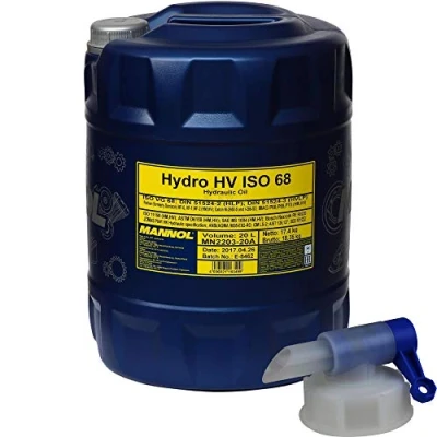 Imagen de Aceite hidráulico MANNOL Hydro HV ISO 68 HVLP 68, 20 litros, incluye grifo
