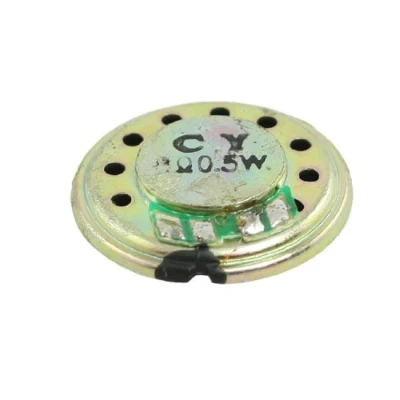Imagen de sourcing map 20mm Diametro Aluminio Cáscara Interno Imán Altavoces 8 Ohm 0.5W