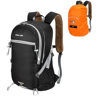 Imagen de LOCAL LION Mochila Ciclismo 20L, Mochilas Senderismo para Alpinismo Camping al Aire Libre, Impermeablede Trekking con Cubierta de Lluvia