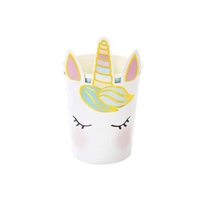 Imagen de Talking Tables Unicorn Cup Face Taza de Papel Unicornios (Paquete 8)