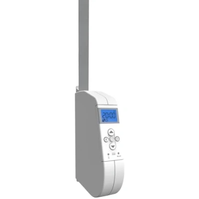 Imagen de WE elektronik, eWickler Comfort, eW920, 3 x, enrollador de cinturón eléctrico, pantalla, para correas 23 mm, montaje en superficie, hasta 45 kg, tiempos desplazamiento ajustables, incluido enchufe alimentación