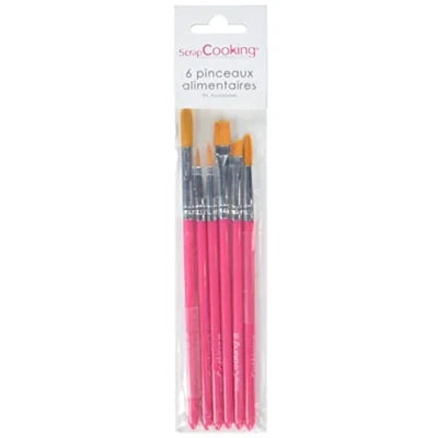 Imagen de ScrapCooking Juego de 6 Pinceles para Alimentos, Rose, 23 x 5 0.7 cm,