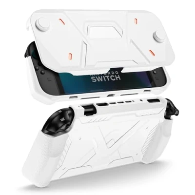 Imagen de ProCase Funda Compatible con 2025 Nintendo Switch 2 Tapa Frontal Desmontable, Carcasa Estuche Antigolpes Mango Diseño Ergonómico Blanco