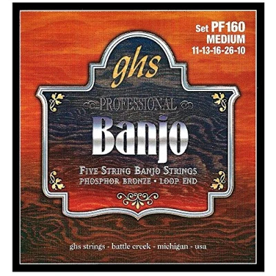 Imagen de GHS PF 160 Banjo Fósforo Bronce 5 cuerdas (lazo)