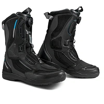 Imagen de SHIMA STRATO LADY WP, Impermeables Botas Moto Mujere Transpirables, Reforzadas, Ligeras de Adventure Touring con Sistema Cierre Rápido ATOP, Protección Tobillos (Negro, 40)