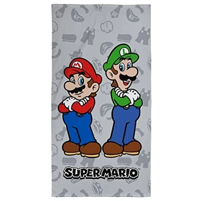 Imagen de Halantex Toalla de baño Super Mario 70 x 140 cm, 100% algodón