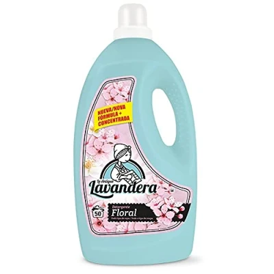 Imagen de Pack. 4 uds. La Antigua Lavandera Detergente Automático Líquido Floral 50 Dosis 2.5 L.