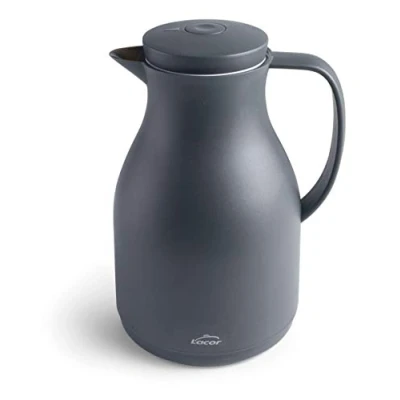 Imagen de LACOR 62563 Jarra termo libre de BPA con doble pared y capa vidrio en el interior, Gris, 1 l