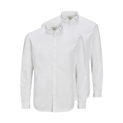 Imagen de Jack &amp; Jones Camisa para Hombre de Manga Larga, 2X Blanco, S