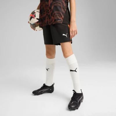 Imagen de Puma Individualliga Training Shorts 2 OPEN Pockets Unisex Pantalón corto de deporte para niños, Talla: 9 10a (10), Black/heat fire
