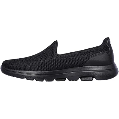 Imagen de Skechers Go Walk 5, Zapatillas sin Cordones Mujer, Black Textile Trim 15901W, 36 EU