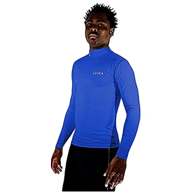 Imagen de Legea 6 Dynamic Body Camiseta de manga larga cuello alto para hombre, color azul (blue royal), talla FR : M (Taille Fabricant M)