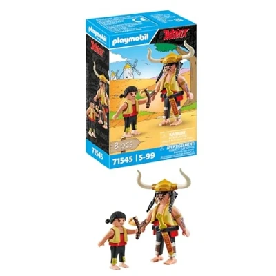 Imagen de PLAYMOBIL Asterix 71545 Sopalajo de Arriérez y Torrezno Pepe, Valiente dúo del Universo Astérix, Incluyendo Espada tirachinas, Juguetes para niños a Partir 5 años