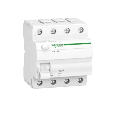 Imagen de Schneider Electric A9Z01440 Disyuntor de Corriente Residual ID K, 4P, 30 mA, Tipo A, Blanco, 40 Ampere