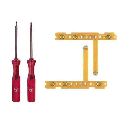 Imagen de Tolesum Cable Flexible de Cinta botón SL y SR para NS Switch/Switch OLED Joy con,con 2 Destornilladores Herramientas Reparación (Set)