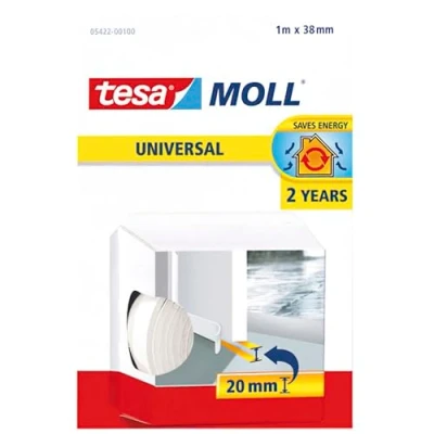 Imagen de Burlete de espuma para umbral puertas tesamoll, 95cm x 38 mm, color blanco