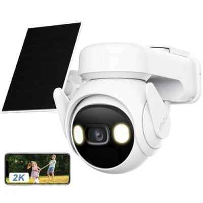 Imagen de Imou 2K Cámara Vigilancia WiFi Exterior Solar con Batería 15000mAh, de Domicilio Sin Cables, Visión Nocturna en Color 30M, Seguimiento Automático, Detección Humana, IP66