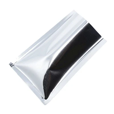 Imagen de WACCOMT Pack 200 bolsas selladas al vacío de Mylar con abertura superior, para alimentos muescas (plata, 6 x 9 cm)
