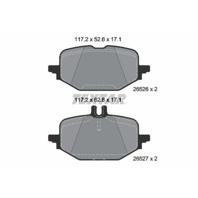 Imagen de TEXTAR 2652601 Juego de pastillas freno preparado para indicador desgaste MERCEDES BENZ: C CLASS All Terrain, Clase Berline