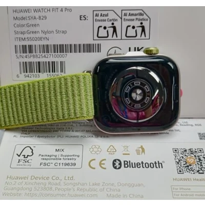 Imagen de Huawei Watch Fit 4 Pro Oro (Correa Nailon Verde)