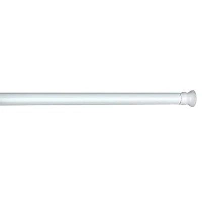 Imagen de Wenko Barra para Cortina baño telescópica 28 mm cromada 110 245 cm Variable, Ø 2,8 Blanco