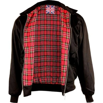 Imagen de DR Sicherheitssysteme Knightsbridge Harrington Chaqueta con Forro Interior a Cuadros, Color Negro Talla:Small