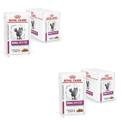 Imagen de Royal Canin Veterinary Renal Fish 12 x 85 g Alimento dietético Completo para Gatos Adultos con Problemas renales En Bolsa Fresca