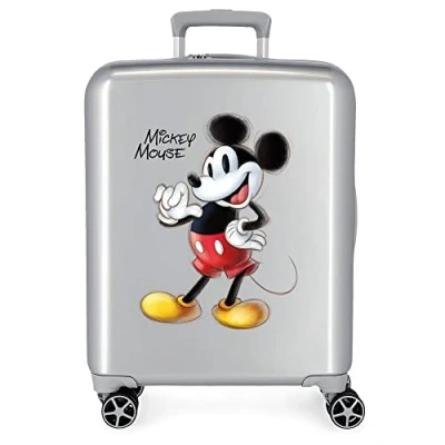 Imagen de Disney 100 Mickey Joyful Maleta de cabina Gris 40x55x20 cms Rígida ABS Cierre TSA integrado 38