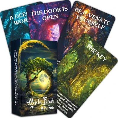 Imagen de BAIYOOBAI cartas de oráculo del bosque encantado místico, orientación mística e inspiración reino mágico la naturaleza, mazo sabiduría para