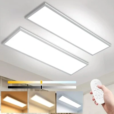 Imagen de Plafon Panel LED de Techo 120x30CM, Superficie luz Regulable con Mando a Distancia, 3000K 6500K Iluminación Intensa Adecua da para Oficina, Taller, Garaje o Salón