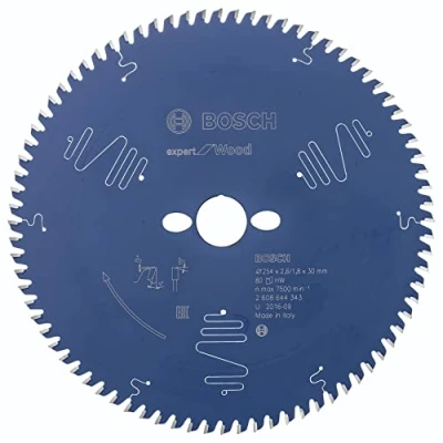 Imagen de Bosch Profesional 1x Disco de Sierra Circular Expert for Wood (para Madera, Ø 254x2.6/1.8x30 mm, 80 Dientes, Accesorios para Sierrs Mesa)