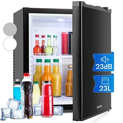 Imagen de KLARSTEIN Nevera Pequeña para Habitación, Mini Comida, Bebidas, Cerveza, Cosméticos, Frigirificos Pequeños, Neveras Pequeñas 23L, Estantes Ajustables Casa y Oficina, Bajo Consumo