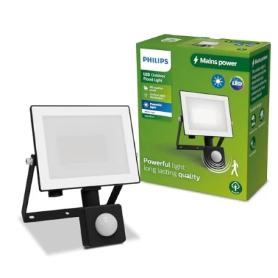 Imagen de Philips Lois Foco de Exterior con sensor movimiento, 20 W, 3000 K, Negro