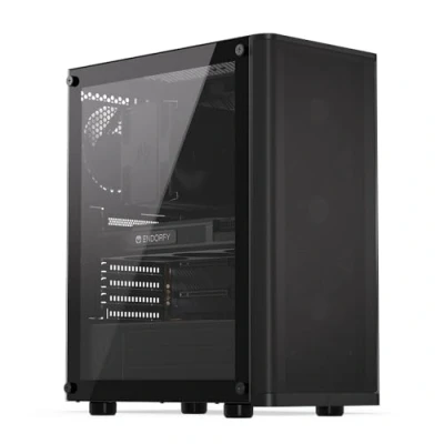 Imagen de ENDORFY Ventum 200 Air, Caja ATX, 4 Ventiladores de 120 mm incluidos, Laterales Cristal Templado, Panel Frontal Malla, Amplia compatibilidad refrigeración, Factor Forma Compacto, EY2A002