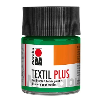 Imagen de Marabu Textil Plus, Color Verde francés oscuras, Adecuada para Pintura de Telas e impresión Tela, después la fijación, Lavable hasta 40 C, 50 ml (Pack of 1),
