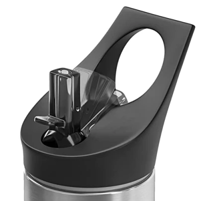 Imagen de BeMaxx Accesorios de tapa repuesto para botellas Bamboo ACTIVE FLASK todos los tamaños (950 ml, 530 ml) Sin BPA, a prueba fugas (tapa paja, botella bambú)