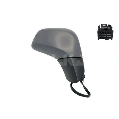 Imagen de Espejo retrovisor Alkar 9046446 derecha imprimado eléctrico calefactable, abatible eléctricamente, convexo para vehíc. con volante a la izquierda