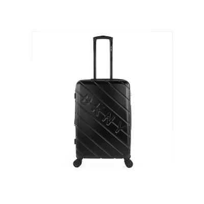 Imagen de DKNY Maleta Mediana con 4 Ruedas Giratorias para Viajes Largos Tipo Trolley Ideal como Maletas de Viaje Grandes 23 Kilos y Resistentes, Negro