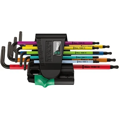 Imagen de Wera 967 SPKL / 9 Torx BO Multicolour Juego de llaves Allen, BlackLaser, piezas, 05024335001