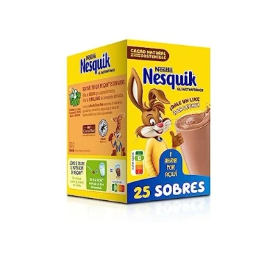 Imagen de Nesquik cacao soluble instantáneo 1 estuche x 25 sobres de 13,5 g Total: 337.5