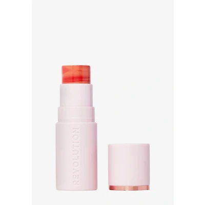 Imagen de Revolution, Skin Silk Marble Blush Stick, Colorete en Barra con Color Modulable para Mejillas, Ojos y Labios, Fórmula Crema a Polvo, Vegano Libre de Crueldad, Sunkissed Apricot, 4.5g