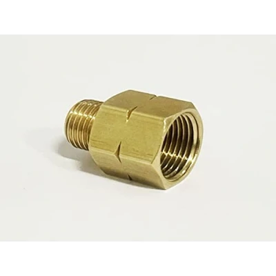 Imagen de Conector de transición IG 3/8&quot; izquierda x AG 1/4&quot; reductor izquierdo, adaptador gas latón para manguera 1/4, hornillo