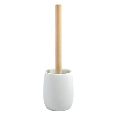 Imagen de Spirella Sven Escobilla de inodoro (poliresina, madera), color blanco