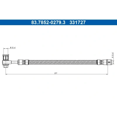 Imagen de Tubo flexible de frenos ATE 83.7852 0279.3