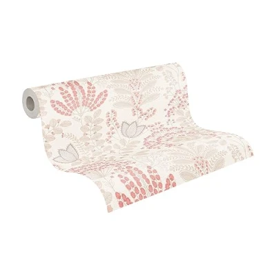 Imagen de A.S. Creation 393492 Famous Garden Papel pintado no tejido, aspecto floral, 10,05 x 0,53 m, color blanco