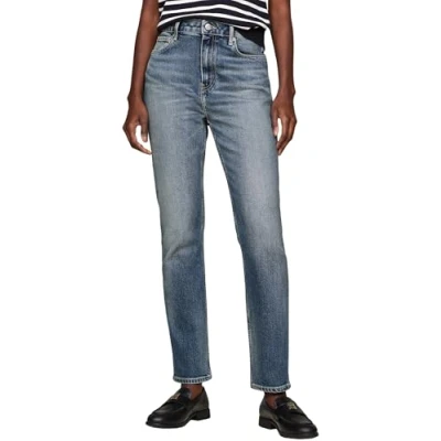 Imagen de Tommy Hilfiger Vaqueros Mujer Cigarette Slim Fit, Azul (Pat), 26W / 30 L