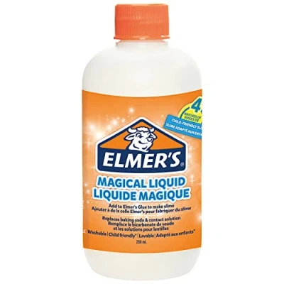 Imagen de Solución líquido mágico slime de pegamento Elmer, 259 ml; ideal para hacer