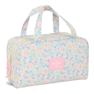 Imagen de BlackFit8 Blossom Neceser Rectangular con Asa, Infantil, Adaptable a Carro, Ideal para Niños de 5 14 Años, Cómodo y Versátil, Calidad Resistencia, 31x14x19 cm, Color Pastel