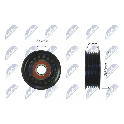 Imagen de NTY RRK FR 000 Polea Tensora FORD: C Max, Focus 2, MAZDA: 5, 3 Berlina, Hatchback, VOLVO: S40 II, V50
