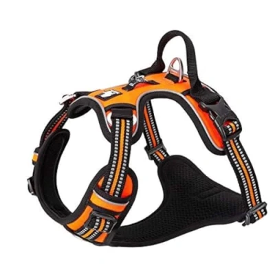 Imagen de WINHYEPET True Love Arnés para Perros sin tirones Mascotas Extra Reflectante pequeños, medianos y Grandes Ajustable de Malla Suave Acolchado Fácil Control TLH56512